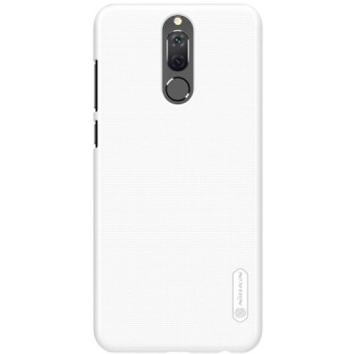 Huawei Mate 10 Lite Nillkin Frosted Shield baltas plastikinis dėklas + apsauginė ekrano plėvelė / Priedai.lt