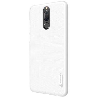 Huawei Mate 10 Lite Nillkin Frosted Shield baltas plastikinis dėklas + apsauginė ekrano plėvelė / Priedai.lt