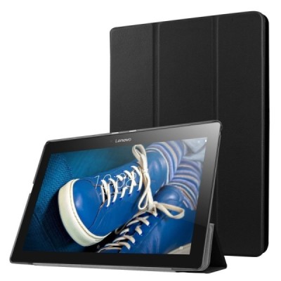 Lenovo Tab410 (TB-X304F) atverčiamas juodas odinis dėklas (sulankstomas) / Priedai.lt