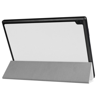 Lenovo Tab410 (TB-X304F) atverčiamas baltas odinis dėklas (sulankstomas) / Priedai.lt
