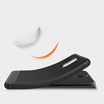 Huawei Mate 10 Lite „Carbon“ kieto silikono TPU juodas dėklas - nugarėlė / Priedai.lt