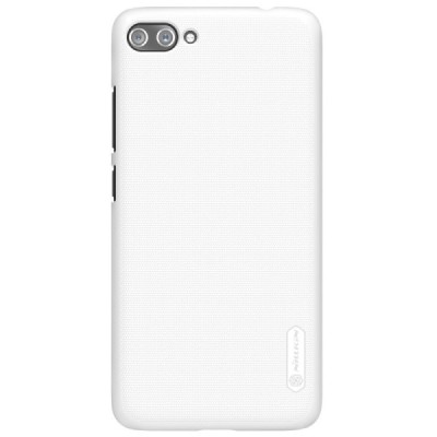 Asus Zenfone 4 Max (ZC554KL) Nillkin Frosted Shield baltas plastikinis dėklas + apsauginė ekrano plėvelė / Priedai.lt