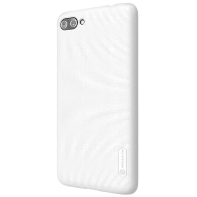 Asus Zenfone 4 Max (ZC554KL) Nillkin Frosted Shield baltas plastikinis dėklas + apsauginė ekrano plėvelė / Priedai.lt