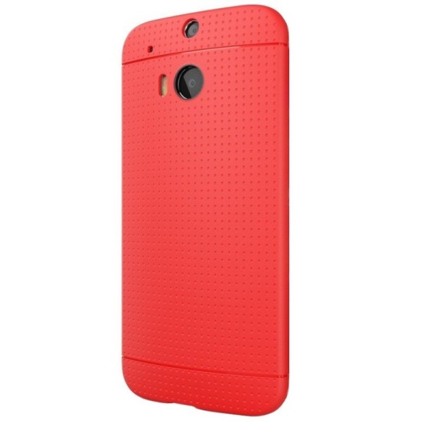 „Dots“ Kõva silikoon (TPU) kaaned - punane (One M8 / One M8s)
