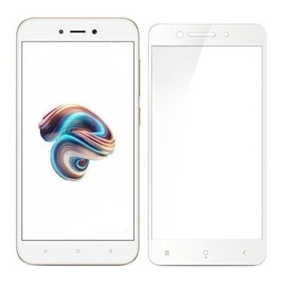 Xiaomi Redmi 5A „Hat-Prince“ 9H Tempered Glass sustiprintos apsaugos baltas pilnai dengiantis apsauginis ekrano stiklas 0,26 mm