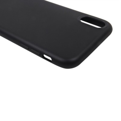 Apple iPhone X (iPhone Xs) kieto silikono TPU juodas dėklas - nugarėlė / Priedai.lt
