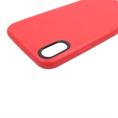 Apple iPhone X (iPhone Xs) kieto silikono TPU raudonas dėklas - nugarėlė / Priedai.lt