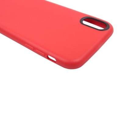 Apple iPhone X (iPhone Xs) kieto silikono TPU raudonas dėklas - nugarėlė / Priedai.lt