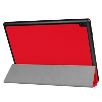 Lenovo Tab410 (TB-X304F) atverčiamas raudonas odinis dėklas (sulankstomas) / Priedai.lt