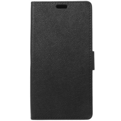 Asus Zenfone 4 Max (ZC554KL) atverčiamas juodas odinis dėklas - piniginė / Priedai.lt