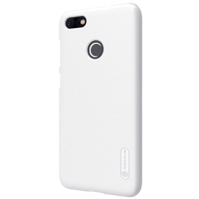 Nillkin Frosted Shield Huawei P9 Lite Mini (Y6 Pro 2017) baltas plastikinis dėklas + apsauginė ekrano plėvelė / Priedai.lt