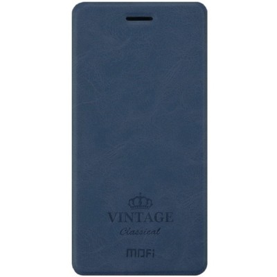 „Mofi“ Vintage serijos Xiaomi Redmi Note 4 mėlynas odinis atverčiamas dėklas / Priedai.lt