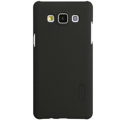 Samsung Galaxy A5 (A500) Nillkin Frosted Shield rudas plastikinis dėklas + apsauginė ekrano plėvelė / Priedai.lt