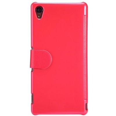 Nillkin Fresh Sony Xperia Z3 atverčiamas raudonas odinis dėklas - knygutė / Priedai.lt