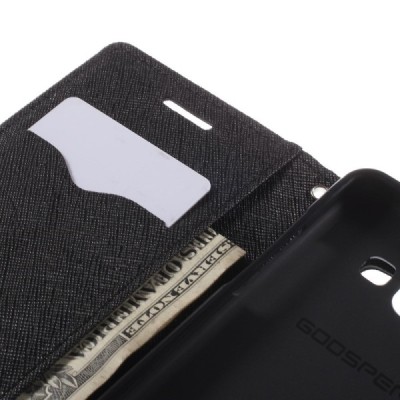 „Mercury“ Fancy Samsung Galaxy A5 (A500F) juodas odinis dėklas / Priedai.lt