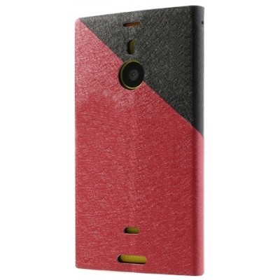 „Double“ serijos Nokia Lumia 1520 juodas, raudonas odinis atverčiamas dėklas / Priedai.lt