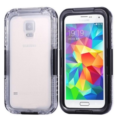 „FLOVEME“ vandeniui atsparus juodas Samsung Galaxy S5, Galaxy S4 ir Galaxy S3 dėklas (dėkliukas) / Priedai.lt