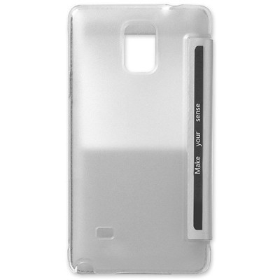 Samsung Galaxy Note 4 (N910) Usams Viva atverčiamas dėklas su langeliu - baltas / Priedai.lt