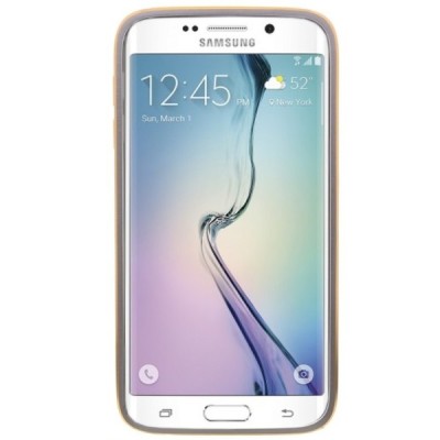 Samsung Galaxy S6 Edge (G925) Luphie plastikinis dėklas su metalo rėmais - baltas / Priedai.lt