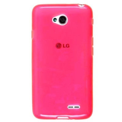 LG L70 (D320) tamsiai rožinis kieto silikono (TPU) dėklas - nugarėlė / Priedai.lt