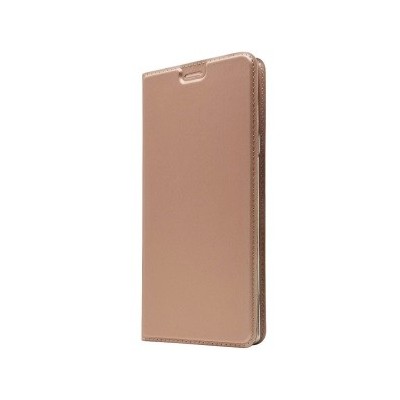 „Dux Ducis“ Skin serijos Samsung Galaxy A8+ 2018 (A730F) rožinis odinis atverčiamas dėklas / Priedai.lt