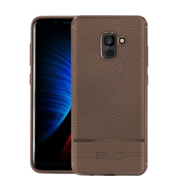„Armor“ Kõva silikoon (TPU) kaaned - pruun (Galaxy A8+ 2018)
