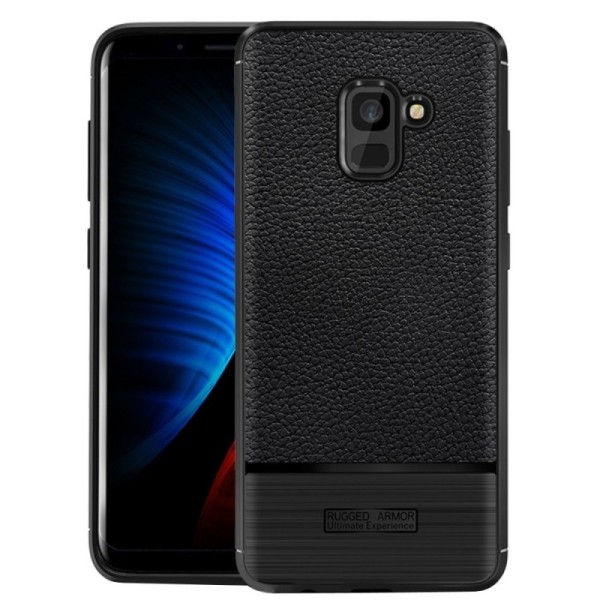 „Armor“ Kõva silikoon (TPU) kaaned - must (Galaxy A8 2018)