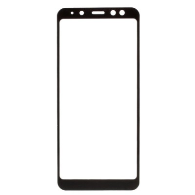 Samsung Galaxy A8 2018 (A530F) „Calans“ 9H Tempered Glass sustiprintos apsaugos juodas pilnai dengiantis apsauginis ekrano stikl