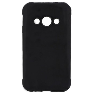 Samsung Galaxy Xcover 3 (G388) matinis plastikinis, juodas dėklas / Priedai.lt