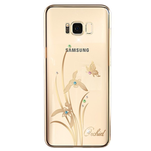 „Kingxbar“ Orchid Swarovski kaaned - kuldne (Galaxy S8+)