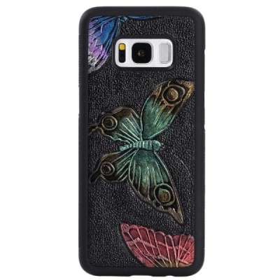 Samsung Galaxy S8 (G950) spalvotas kieto silikono TPU dėklas (nugarėlė) - Drugeliai / Priedai.lt