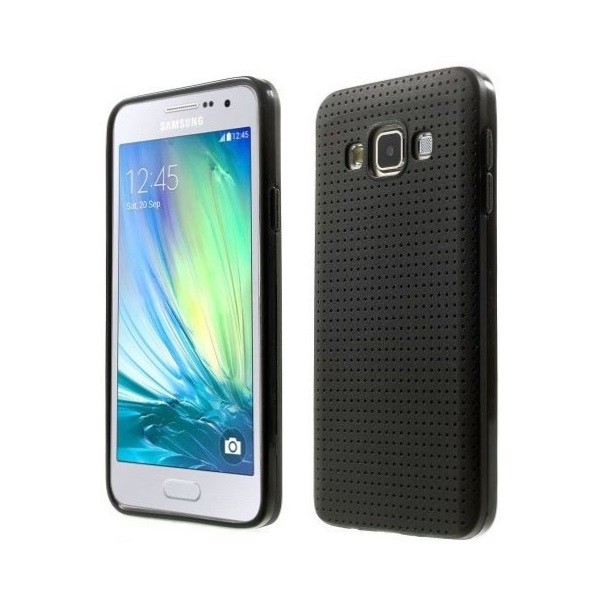 „Dots“ Kõva silikoon (TPU) kaaned - must (Galaxy A3 2015)