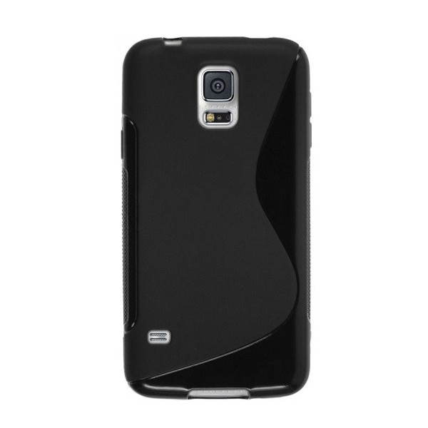 „S-Line“ Kõva silikoon (TPU) kaaned - must (Galaxy S5 mini)