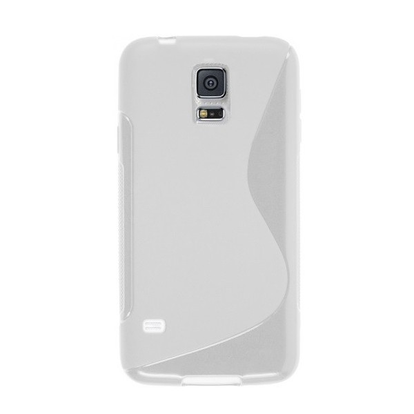 „S-Line“ Kõva silikoon (TPU) kaaned - valge (Galaxy S5 mini)