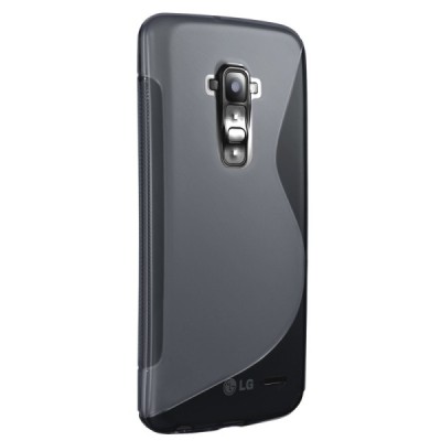 LG G Flex (D955) S-Line kieto silikono (TPU) dėklas pilkas - nugarėlė / Priedai.lt