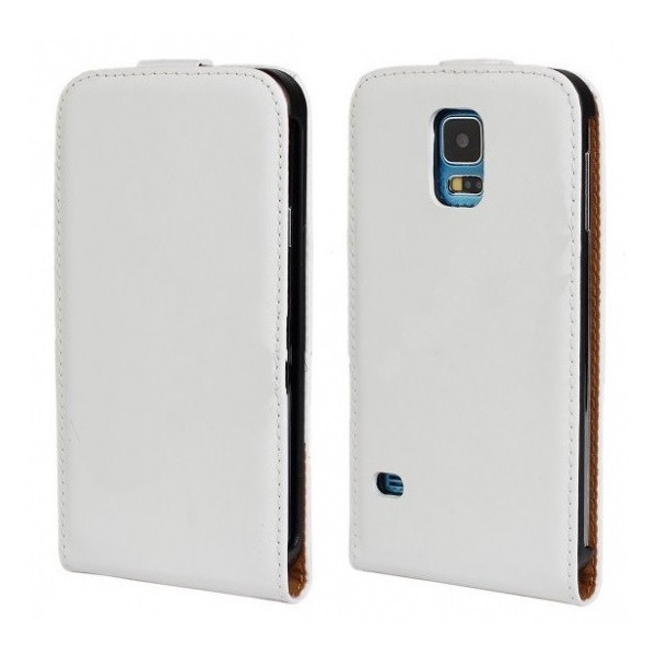 Vertikaalselt tahke kaaned - valge (Galaxy S5 / S5 Neo)