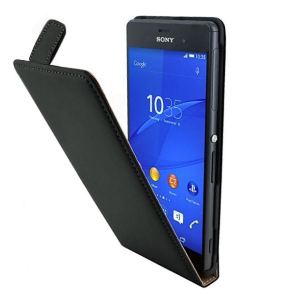 Klassikaline vertikaalselt tahke kaaned - must (Xperia Z3)