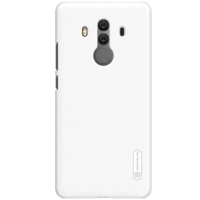 Huawei Mate 10 Pro Nillkin Frosted Shield baltas plastikinis dėklas + apsauginė ekrano plėvelė / Priedai.lt