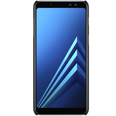 Samsung Galaxy A8+ 2018 (A730F) Nillkin Frosted Shield juodas plastikinis dėklas + apsauginė ekrano plėvelė / Priedai.lt