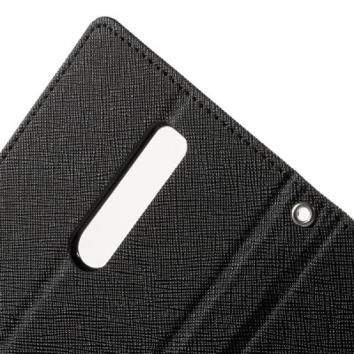 „Mercury“ Fancy Asus Zenfone 2 5.5 (ZE550ML, ZE551ML) juodas odinis dėklas / Priedai.lt