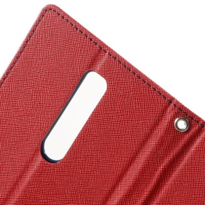 „Mercury“ Fancy Asus Zenfone 2 5.5 (ZE550ML, ZE551ML) raudonas odinis dėklas / Priedai.lt