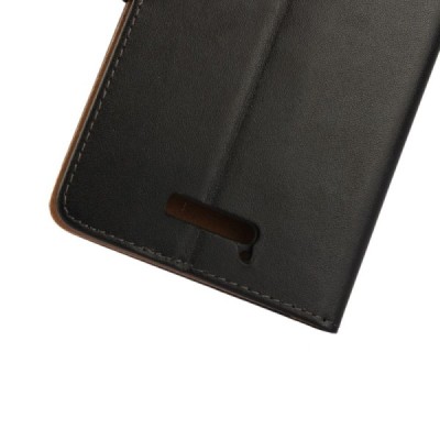 Motorola Moto X Force atverčiamas juodas odinis Casual dėklas - piniginė / Priedai.lt