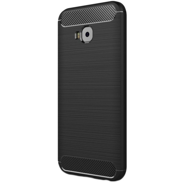 „Carbon“ Kõva silikoon (TPU) kaaned - must (Zenfone 4 Selfie Pro)