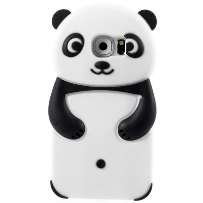Žaismingas silikoninis Samsung Galaxy S6 (G920) - panda / Priedai.lt