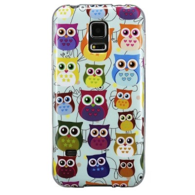 „Owls“ Samsung Galaxy S5 (S5 Neo) spalvotas kieto silikono (TPU) dėklas / Priedai.lt