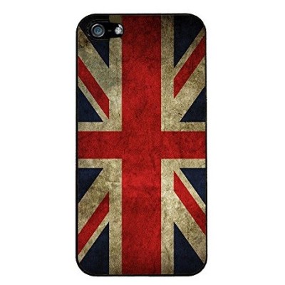 Apple iPhone 4 ir 4S retro stiliaus plastikinis dėklas (dėkliukas, nugarėlė) - Didžiosios Britanijos vėliava / Priedai.lt