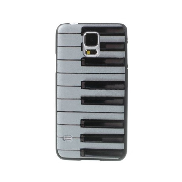 „Piano“ plastikust kaaned - valge (Galaxy S5 / S5 Neo)