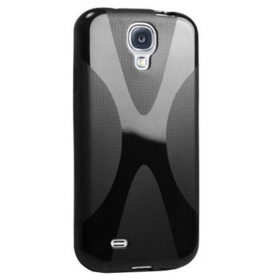 Samsung Galaxy S4 X-style kieto silikono (TPU) dėklas juodas - nugarėlė / Priedai.lt
