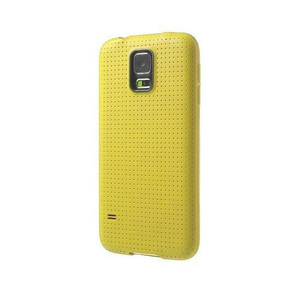 „Dots“ Kõva silikoon (TPU) kaaned - kollane (Galaxy S5 mini)