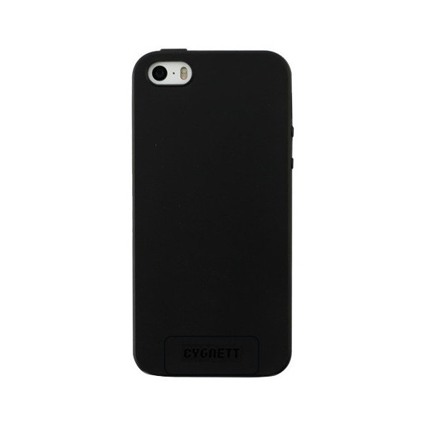 „Cygnett“ Kõva silikoon (TPU) kaaned - must (iPhone 5 / 5S / SE 2016)